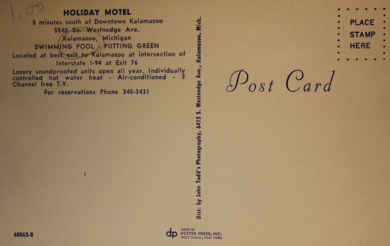 Holiday Motel - Vintage Postcard (newer photo)